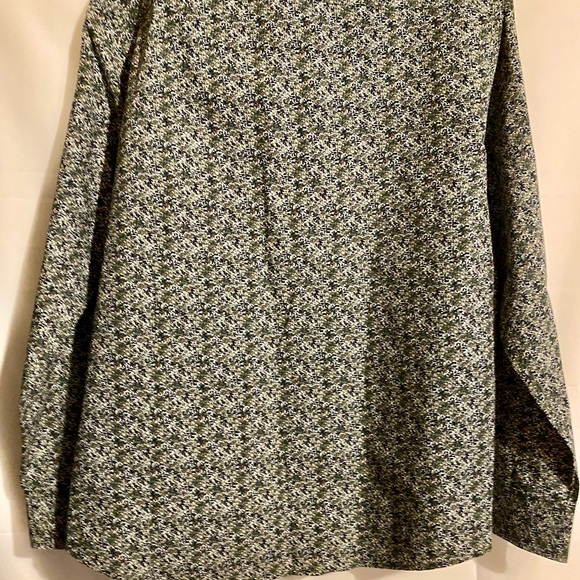 American Rag Men's Floral Button Down Shirt - Green and Black - Picture 4 of 5